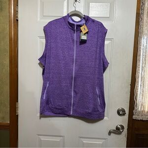 Horn Legend Full Zip Pullover Men 2XL Performance Luxury Lightweight Golf Purple